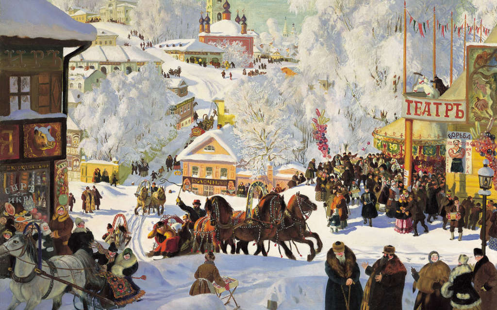 Б. Кустодиев «Масленица»